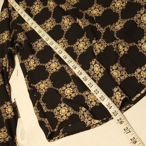 - ALFANI pleated secretary style blouse with beaded sleeve - Picture 12 of 13